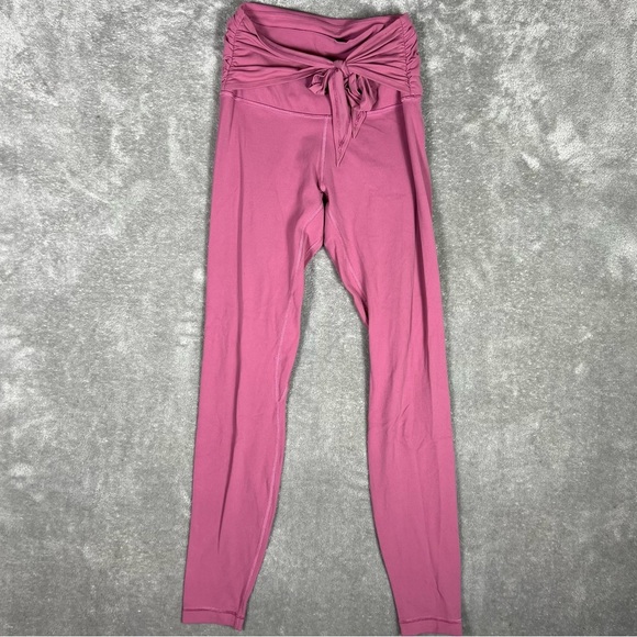 Lululemon Leggings Womens 6 Align Pant 28” Wrap Waist Special Edition Moss Rose - Picture 2 of 11